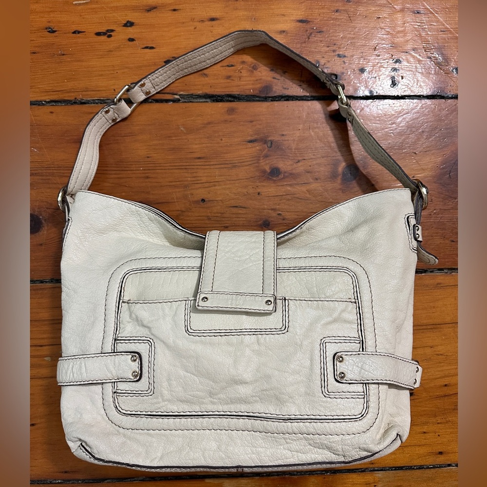Genuine leather Etienne Aigner white shoulder bag